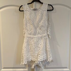 NWOT J.O.A. Crochet Romper